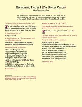 Eucharistic Prayer Cards