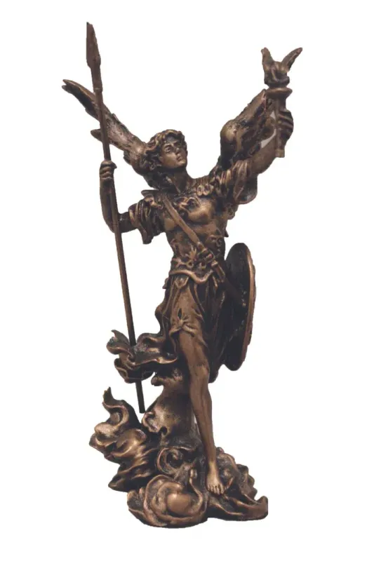 4" Archangel Uriel Bronze Statue