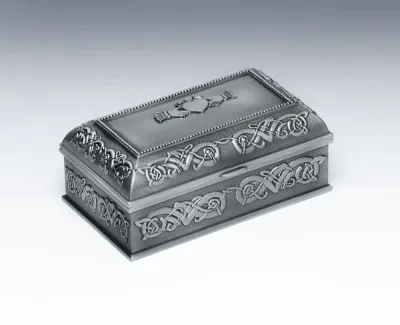 Mullingar Pewter Claddagh Jewelry Box- Medium