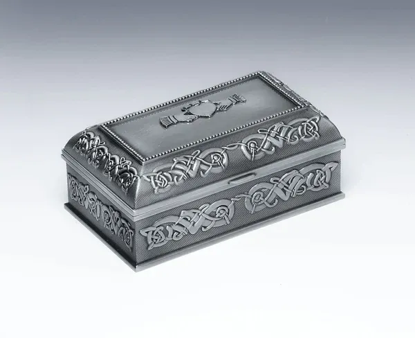 Mullingar Pewter Claddagh Jewelry Box- Medium