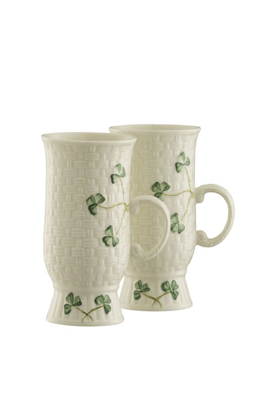 Belleek Irish Coffee Mug Pair