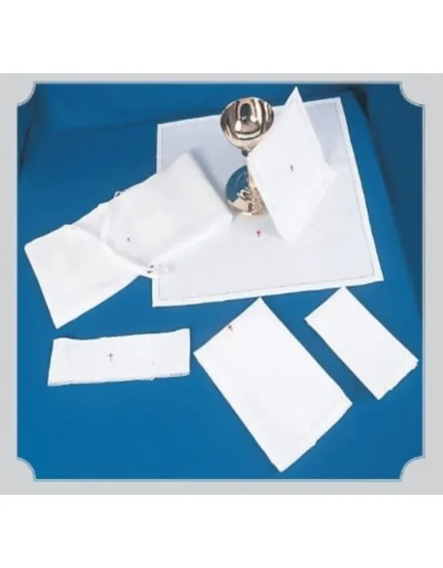 100% Pure Linen Pall- 6" x 6", Red Cross- Disc.