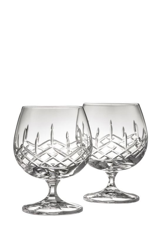 Galway Irish Crystal Longford Brandy Pair Disc.