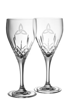 Galway Irish Crystal Trinity Knot White Wine (Pair)