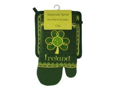 Shamrock Spiral Oven Mit &amp; Pot Holder