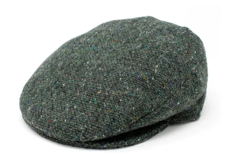 Children's Cap Tweed- Dark Green Fleck Salt & Pepper Children's Cap Tweed- Dark Green Fleck Salt & Pepper