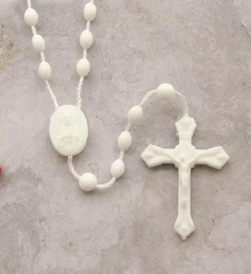 Rosary String Oval White Rosary String Oval White