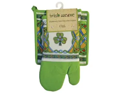 Shamrock Oven Mitt &amp; Pot Holder