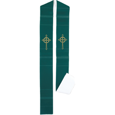 Priest Stole- Reversible- Pure White/Green