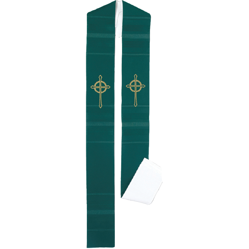 Priest Stole- Reversible- Pure White/Green