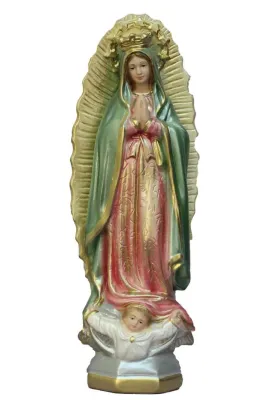 12" Our Lady of Guadalupe Color Statue