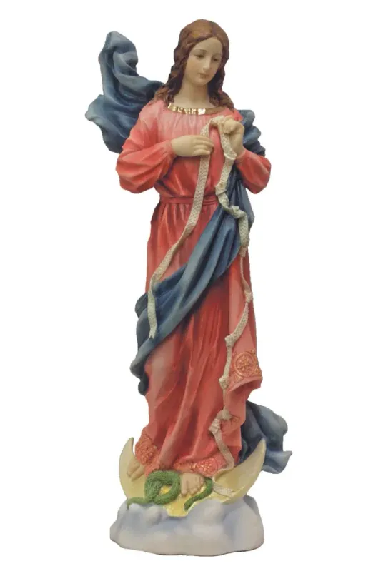 12" Our Lady of Knots Color Statue