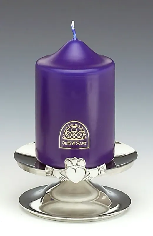 Mullingar Pewter Claddagh Stem Candle Holder (candle not included)