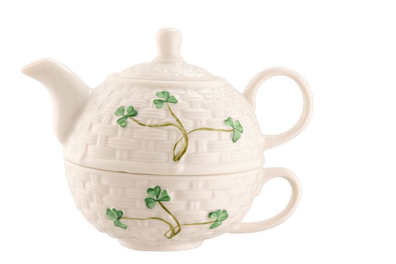 Belleek Shamrock Tea for One