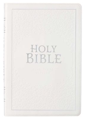 White Faux Leather Large Print Thinline King James Version Bible White Faux Leather Large Print Thinline King James Version Bible
