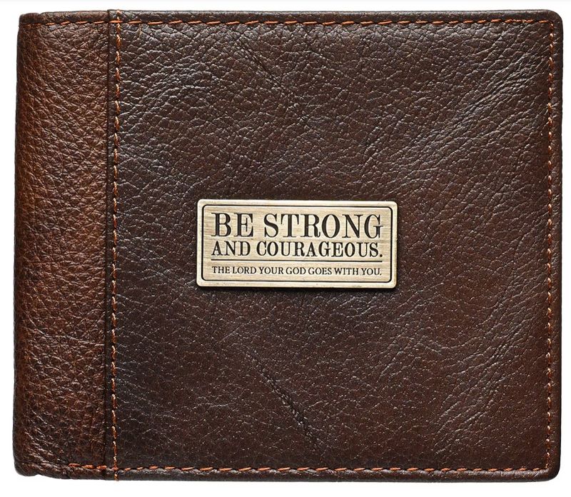 Strong and Courageous Brown Wallet Strong and Courageous Brown Wallet