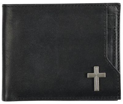 Silver Cross Black Genuine Leather Wallet