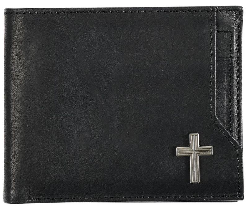Silver Cross Black Genuine Leather Wallet Silver Cross Black Genuine Leather Wallet