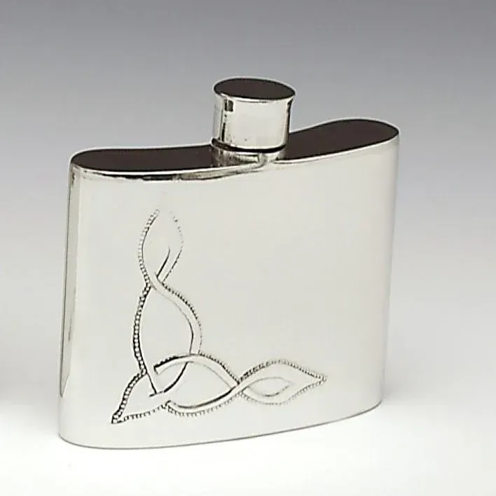 Mullingar Pewter Celtic Hip Flask 4oz.