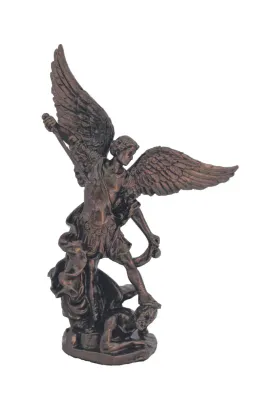 4" Saint Michael Bronze  Statue