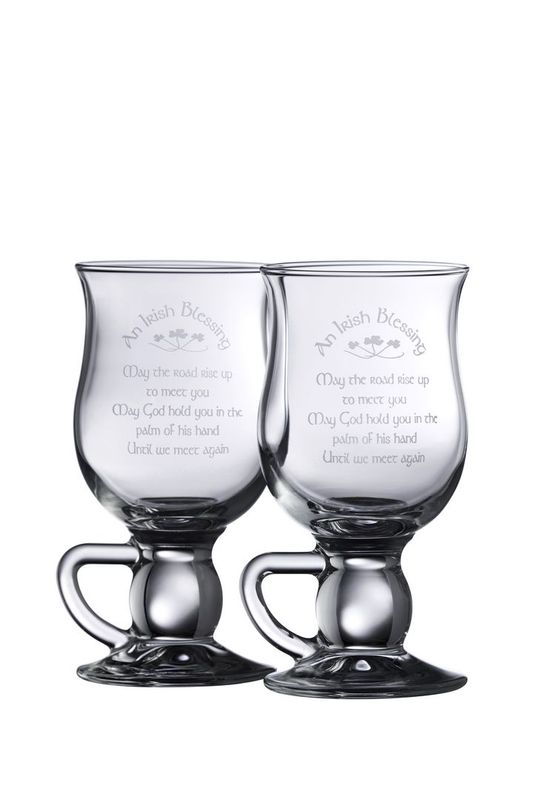 Galway Irish Crystal Irish Blessing Latte (Pair)