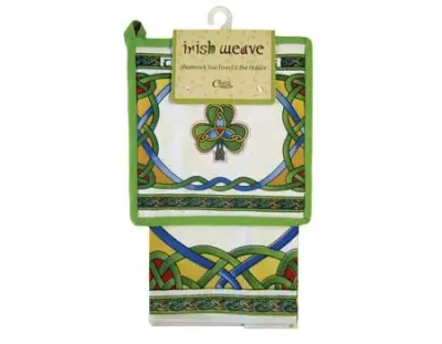 Emblem Tea Towel &amp; Shamrock Pot Holder