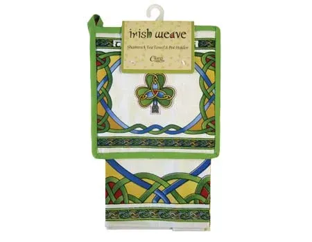 Emblem Tea Towel &amp; Shamrock Pot Holder