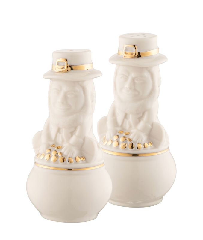 Belleek Leprechaun Salt &amp; Pepper Set