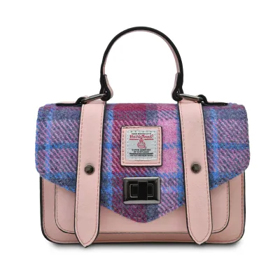 Harris Tweed® Mini Satchel- Pink Tartan Harris Tweed® Mini Satchel- Pink Tartan