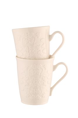 Belleek Field of Shamrock Mugs (Set of 2)