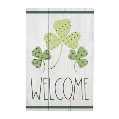 Welcome Sign with Shamrocks