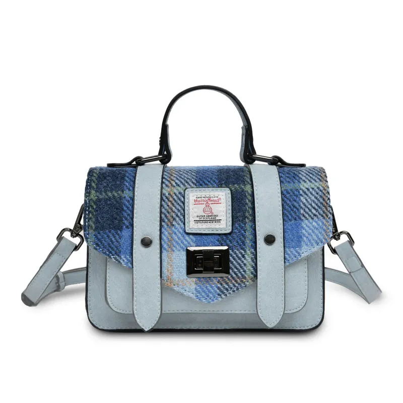 Harris Tweed® Mini Satchel- Blue Tartan