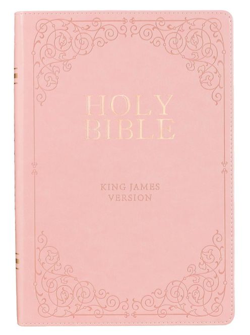 Pink Faux Leather Giant Print Full-size King James Version Bible