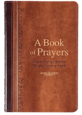 A Book of Prayers- Two-tone Brown Faux Leather Prayer Book