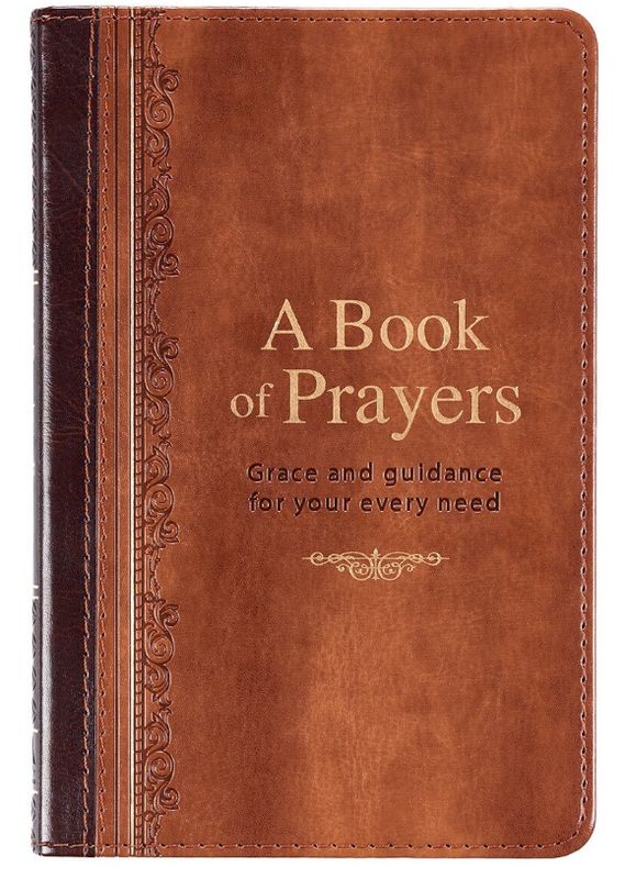 A Book of Prayers- Two-tone Brown Faux Leather Prayer Book