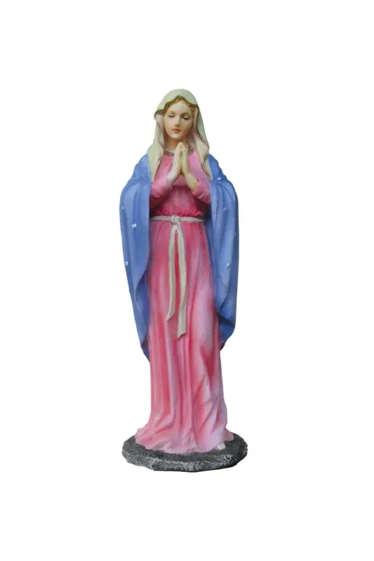 8" Praying  Virgin Color Statue