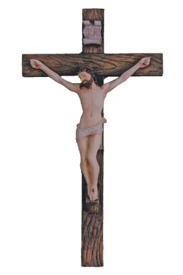 10" Crucifix Hand-Painted Color