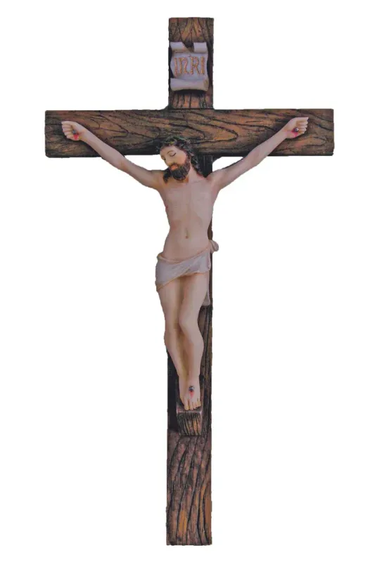 10" Crucifix Hand-Painted Color