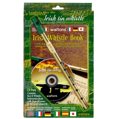Irish Tin Whistle, Instruction Book, and CD