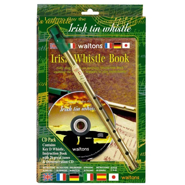 Irish Tin Whistle, Instruction Book, and CD