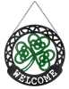 Laser Cut "Welcome" Shamrock Wall Decor- Style 2 Disc.