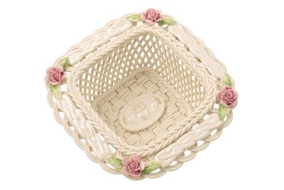Belleek Claddagh Friendship Basket