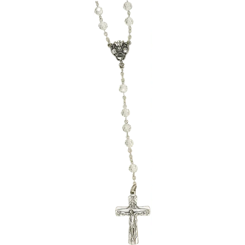 OCIA Rosary Clear Crystal