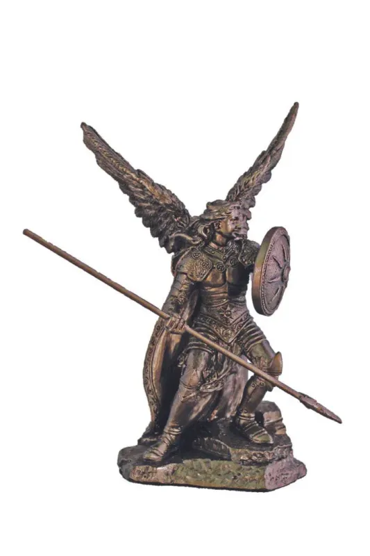 4" Archangel Raphael Bronze Statue