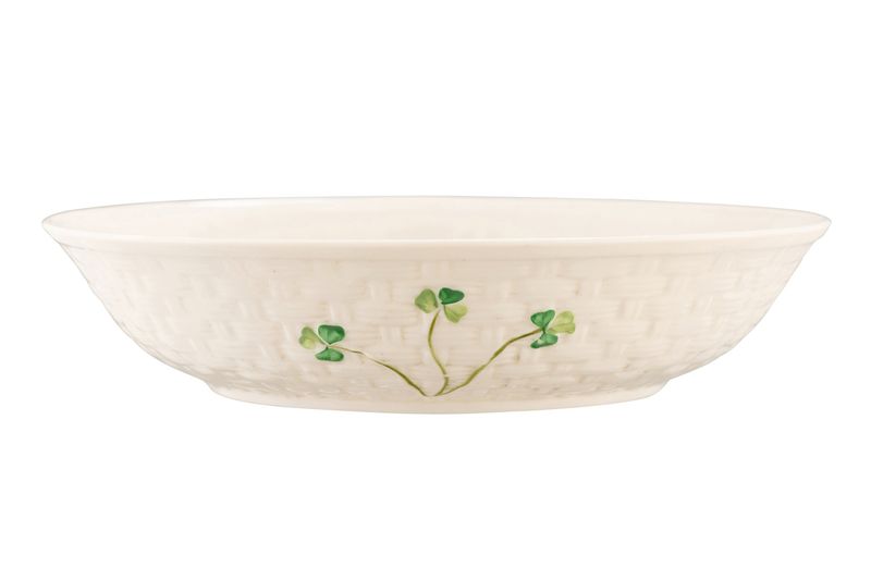Belleek Shamrock Pasta Bowl