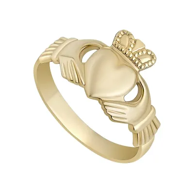Mens 10kt Gold Claddagh Ring- Our Standard Mens Claddagh Ring