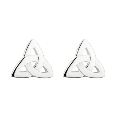 Sterling Silver Trinity Knot Stud Earrings