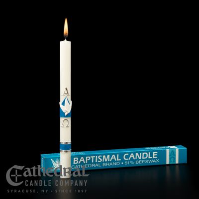51% Beeswax Baptismal Candle