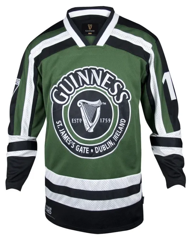 Guinness® Green and White Harp Hockey Shirt Guinness® Green and White Harp Hockey Shirt