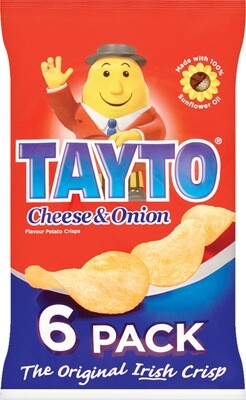 Tayto Cheese & Onion 6 Pack Tayto Cheese & Onion 6 Pack